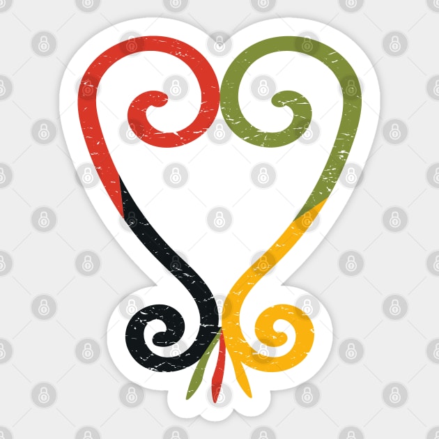 Sankofa Heart made in Pan African colors Sticker by tatadonets